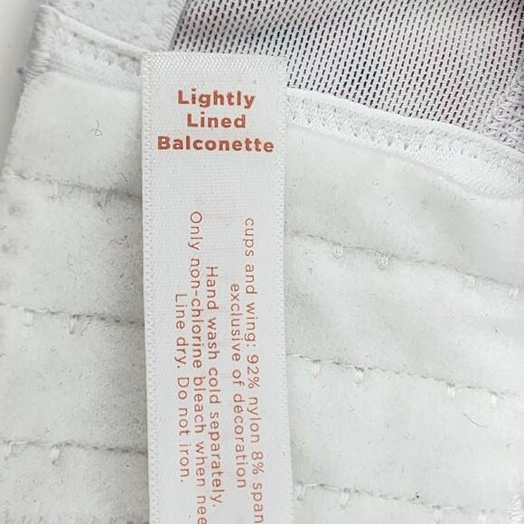 Cacique Floral Lightly Lined Medium Coverage Balconette Underwire Bra Size 40DDD - Picture 3 of 4